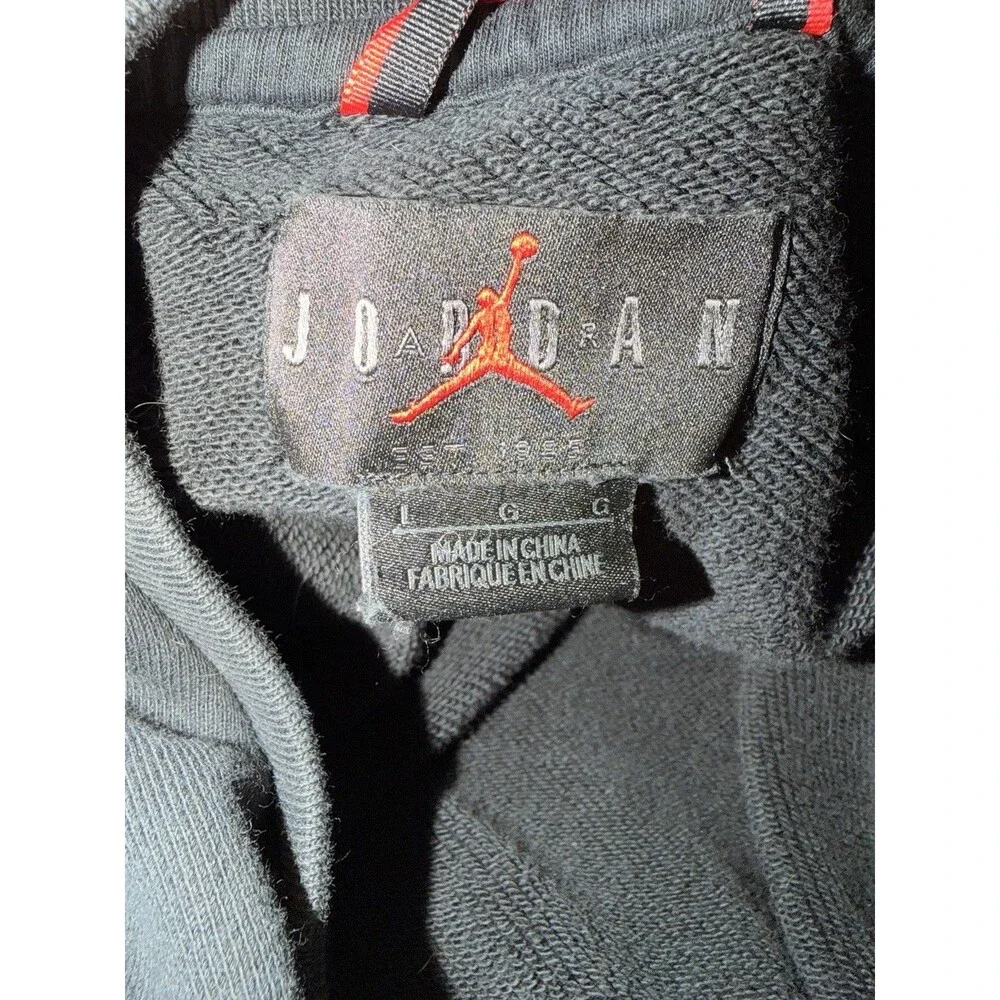 Y2K Men's Air Jordan Wings Classics Crew Sweatshirt Black Size Large